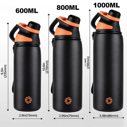 Fjbottle Thermo Bottle with Magnetic Lid Outdoor Sport Stainless Steel Water Bottle Keep Cold Insulated Vacuum Flask 1000Ml