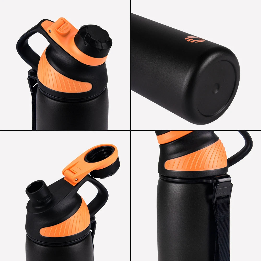Fjbottle Thermo Bottle with Magnetic Lid Outdoor Sport Stainless Steel Water Bottle Keep Cold Insulated Vacuum Flask 1000Ml
