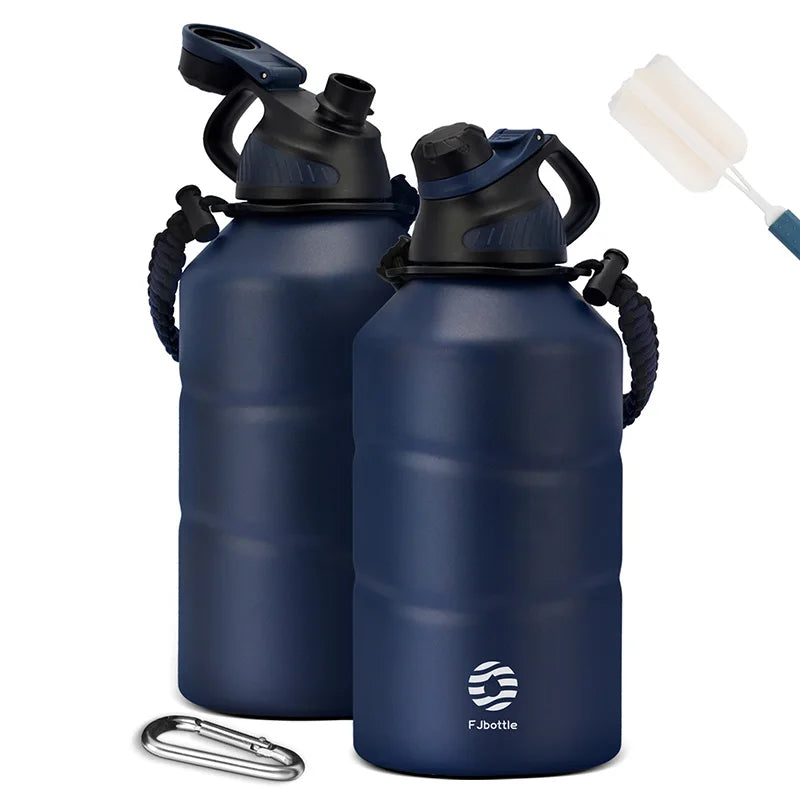Thermos Bottle 1.9L Large Capacity Stainless Steel Thermal Water Bottle Cold and Hot Vacuum Flask with Rope Gym