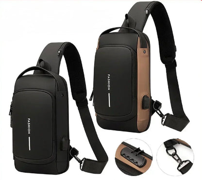תיק צד מעוצב רב תחליטי לגבר/לאישה בייבוא Lumvio active.
נוח לנשיאה ,מיקום יעודי לחיבור USB עם אפשרות לקוד 3 ספרות לאבטחה