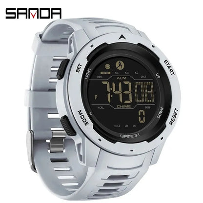 Brand Men Watches Sports Pedometer Calories 50M Waterproof LED Digital Watch Military Wristwatch Relogio Masculino 2145