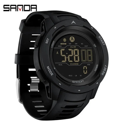 Brand Men Watches Sports Pedometer Calories 50M Waterproof LED Digital Watch Military Wristwatch Relogio Masculino 2145