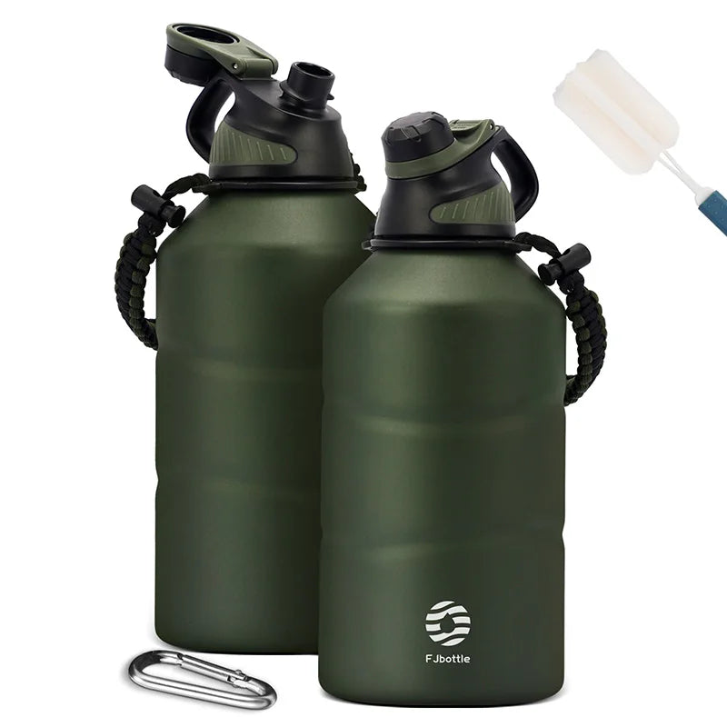Thermos Bottle 1.9L Large Capacity Stainless Steel Thermal Water Bottle Cold and Hot Vacuum Flask with Rope Gym