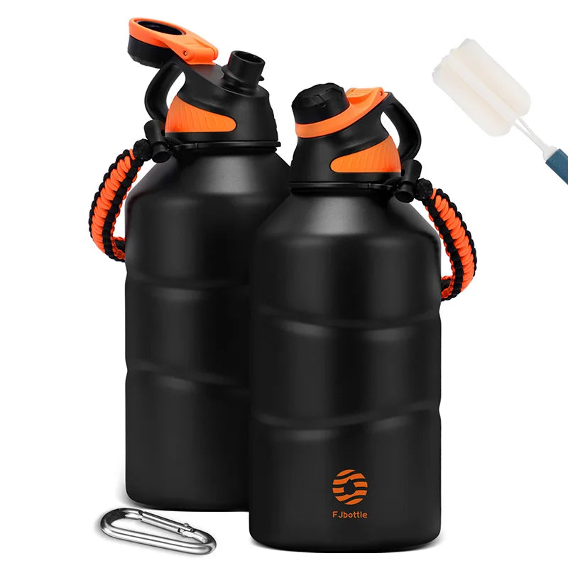 Thermos Bottle 1.9L Large Capacity Stainless Steel Thermal Water Bottle Cold and Hot Vacuum Flask with Rope Gym