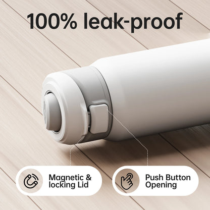 Fjbottle 710/950Ml Magnetic Lid Insulated Water Bottle with Phone Mount, Thermal Water Bottle for Outdoor