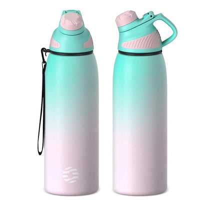 Fjbottle Thermo Bottle with Magnetic Lid Outdoor Sport Stainless Steel Water Bottle Keep Cold Insulated Vacuum Flask 1000Ml